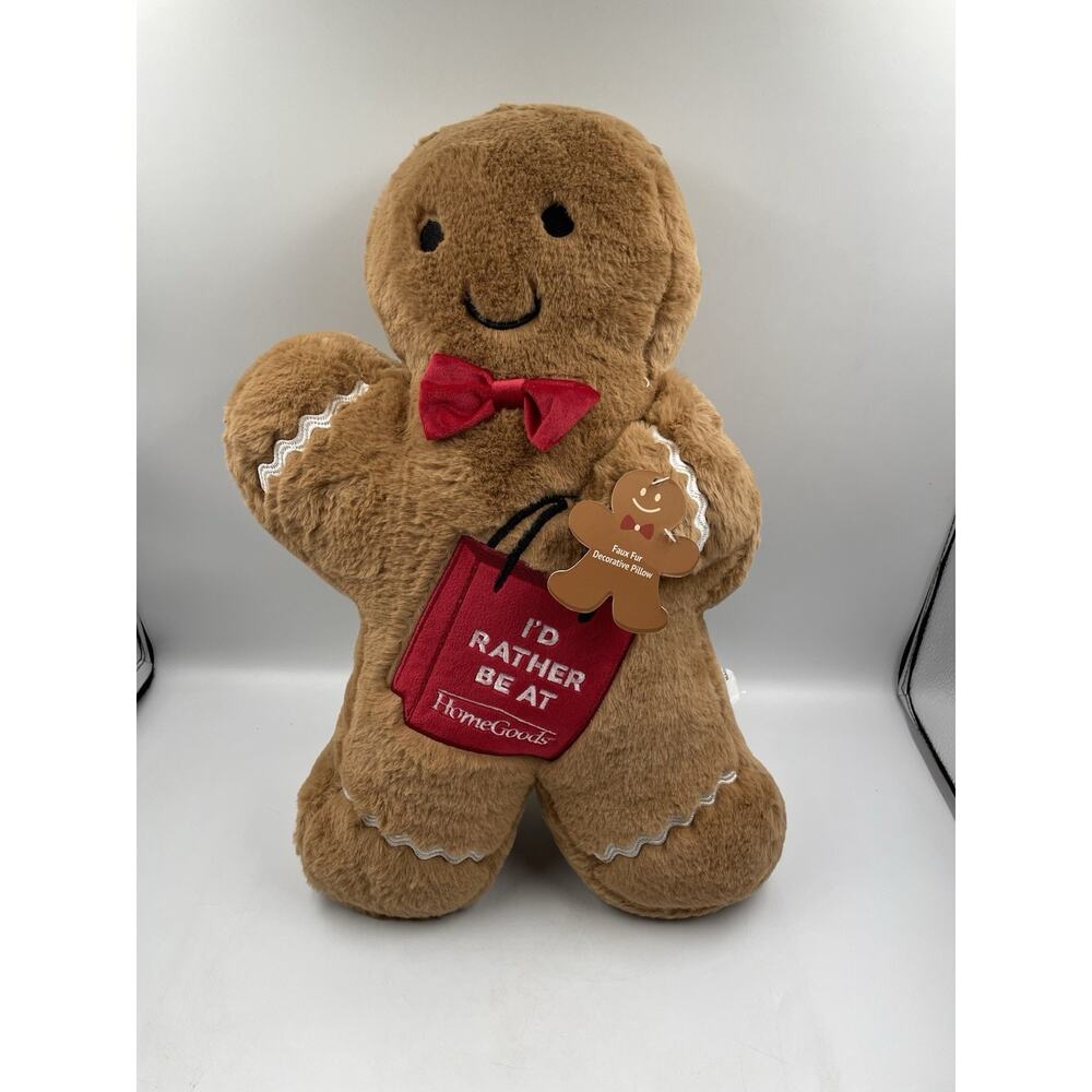 2025 Viral “I’d Rather Be At HomeGoods” Gingerbread with Red Bow Christmas NWT